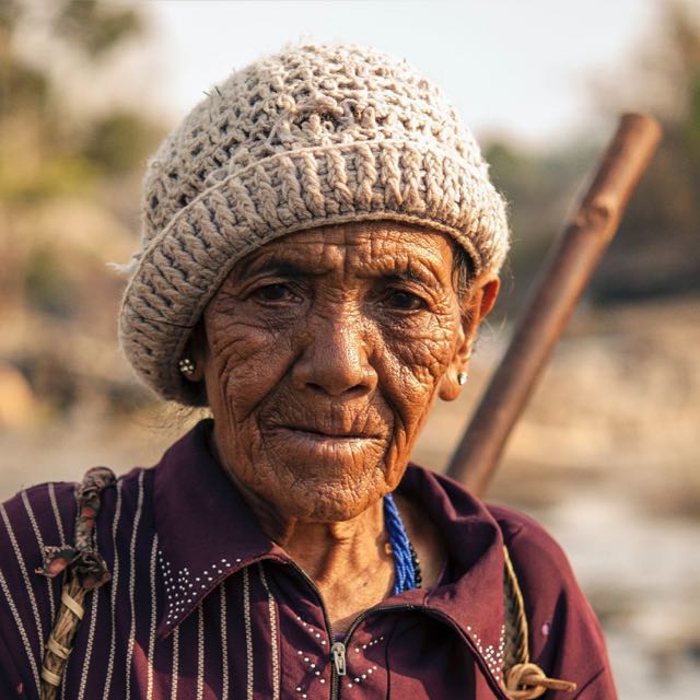 Doña Mari a lápices de color